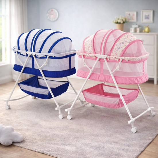 صورة سرير أطفال هزاز متنقل مع ناموسية